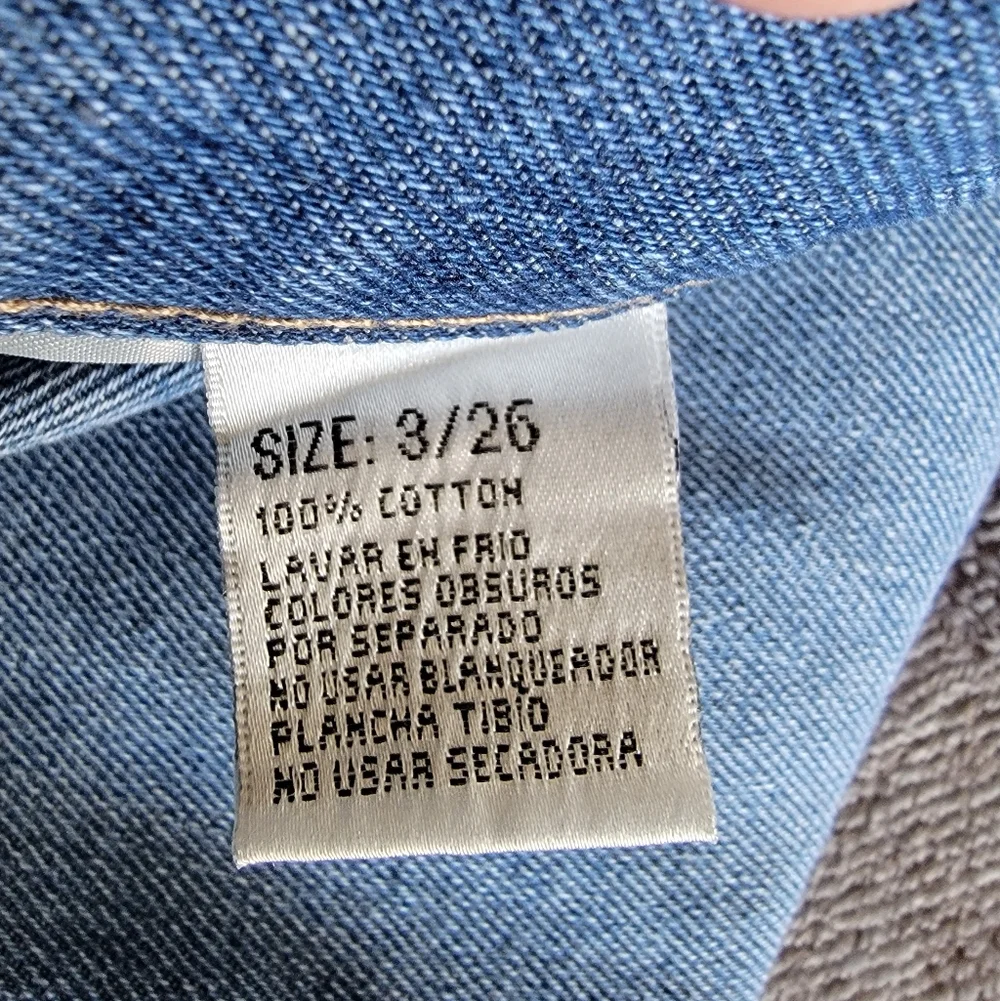 Women's BAMBOO Wide Leg Jeans SZ 3  or 26 Y2K Inspired Flare TRENDY Rolled Cuff - Picture 5 of 8